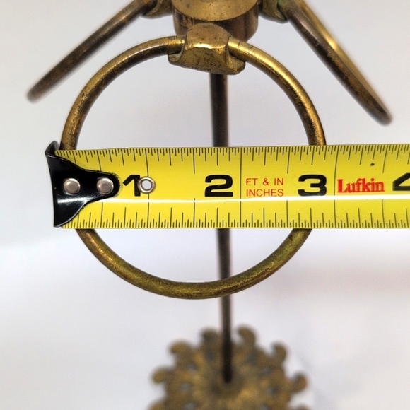 Brass 3 ring towel holder - Picture 8 of 8